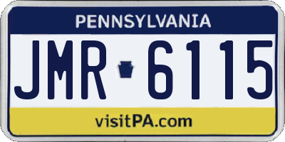 PA license plate JMR6115
