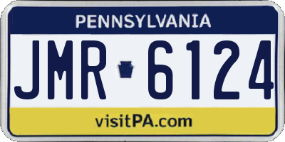 PA license plate JMR6124