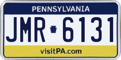 PA license plate JMR6131