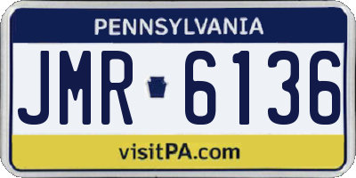 PA license plate JMR6136