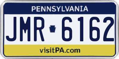 PA license plate JMR6162