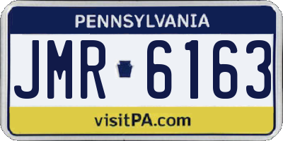 PA license plate JMR6163