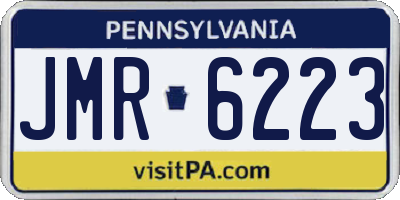 PA license plate JMR6223