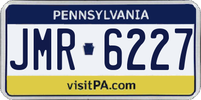 PA license plate JMR6227