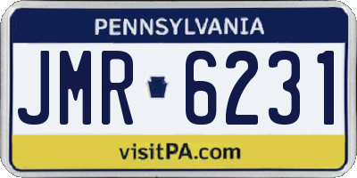 PA license plate JMR6231