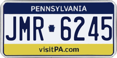 PA license plate JMR6245