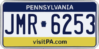 PA license plate JMR6253