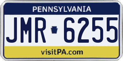 PA license plate JMR6255