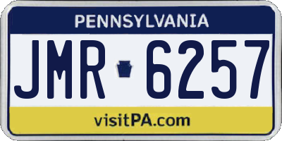 PA license plate JMR6257