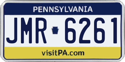 PA license plate JMR6261