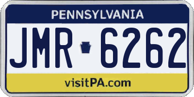 PA license plate JMR6262