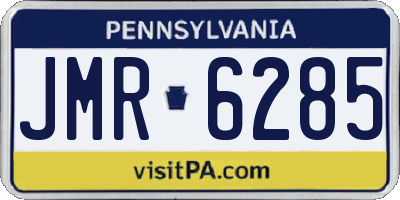 PA license plate JMR6285
