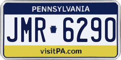PA license plate JMR6290