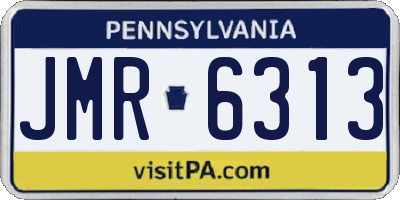 PA license plate JMR6313