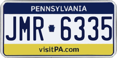 PA license plate JMR6335