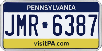 PA license plate JMR6387