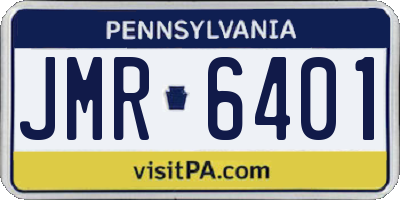 PA license plate JMR6401