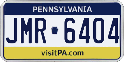 PA license plate JMR6404