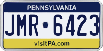 PA license plate JMR6423