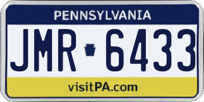 PA license plate JMR6433