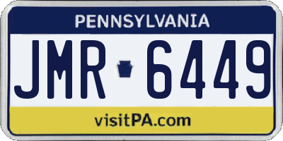 PA license plate JMR6449