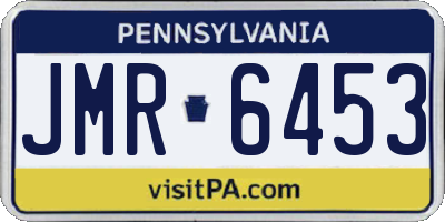 PA license plate JMR6453