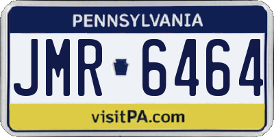 PA license plate JMR6464