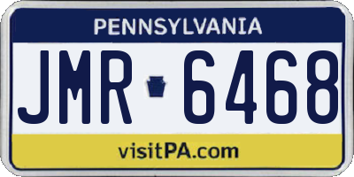 PA license plate JMR6468