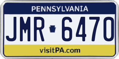 PA license plate JMR6470