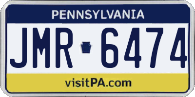 PA license plate JMR6474