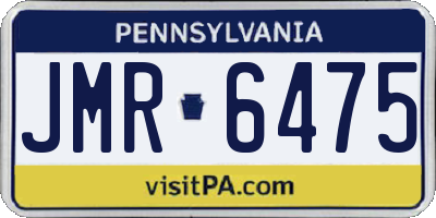 PA license plate JMR6475