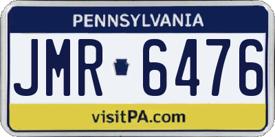 PA license plate JMR6476