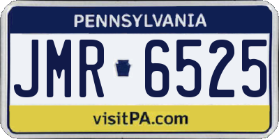 PA license plate JMR6525