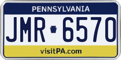 PA license plate JMR6570