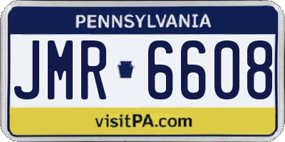 PA license plate JMR6608