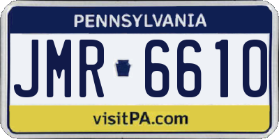 PA license plate JMR6610