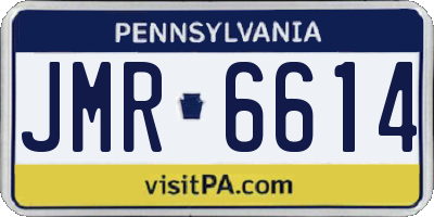 PA license plate JMR6614
