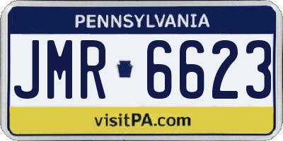 PA license plate JMR6623