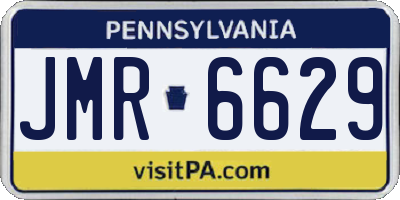 PA license plate JMR6629