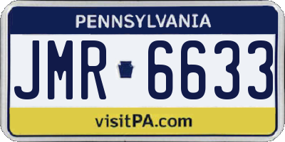 PA license plate JMR6633
