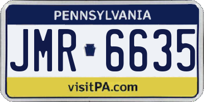 PA license plate JMR6635