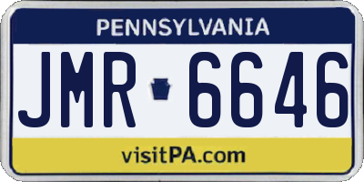 PA license plate JMR6646