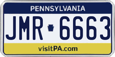 PA license plate JMR6663