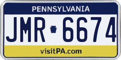 PA license plate JMR6674
