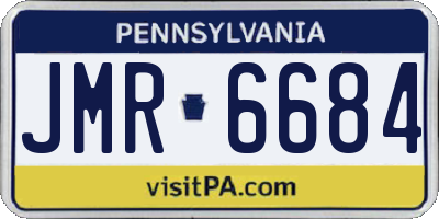 PA license plate JMR6684