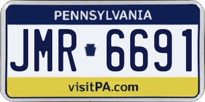 PA license plate JMR6691