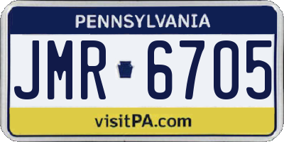 PA license plate JMR6705