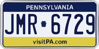 PA license plate JMR6729