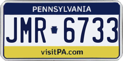 PA license plate JMR6733