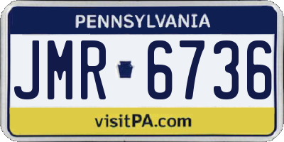 PA license plate JMR6736